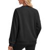 image:imageMAGCOMSEN Womens Sweatshirt Fleece Sherpa Lined Pullover Sweaters Warm Long Sleeve Shirts Crewneck Winter TopsBlack