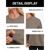 image:imageMAGCOMSEN Womens Sweatshirt Fleece Sherpa Lined Pullover Sweaters Warm Long Sleeve Shirts Crewneck Winter TopsCoffee Grey
