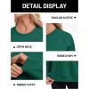 image:imageMAGCOMSEN Womens Sweatshirt Fleece Sherpa Lined Pullover Sweaters Warm Long Sleeve Shirts Crewneck Winter TopsEmerald Green