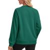 image:imageMAGCOMSEN Womens Sweatshirt Fleece Sherpa Lined Pullover Sweaters Warm Long Sleeve Shirts Crewneck Winter TopsEmerald Green