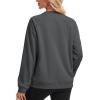 image:imageMAGCOMSEN Womens Sweatshirt Fleece Sherpa Lined Pullover Sweaters Warm Long Sleeve Shirts Crewneck Winter TopsGray
