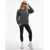 image:imageMAGCOMSEN Womens Sweatshirt Fleece Sherpa Lined Pullover Sweaters Warm Long Sleeve Shirts Crewneck Winter TopsGray
