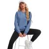 image:imageMAGCOMSEN Womens Sweatshirt Fleece Sherpa Lined Pullover Sweaters Warm Long Sleeve Shirts Crewneck Winter TopsGrey Blue