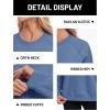 image:imageMAGCOMSEN Womens Sweatshirt Fleece Sherpa Lined Pullover Sweaters Warm Long Sleeve Shirts Crewneck Winter TopsGrey Blue