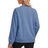 image:imageMAGCOMSEN Womens Sweatshirt Fleece Sherpa Lined Pullover Sweaters Warm Long Sleeve Shirts Crewneck Winter TopsGrey Blue