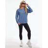 image:imageMAGCOMSEN Womens Sweatshirt Fleece Sherpa Lined Pullover Sweaters Warm Long Sleeve Shirts Crewneck Winter TopsGrey Blue
