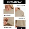 image:imageMAGCOMSEN Womens Sweatshirt Fleece Sherpa Lined Pullover Sweaters Warm Long Sleeve Shirts Crewneck Winter TopsKhaki