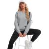 image:imageMAGCOMSEN Womens Sweatshirt Fleece Sherpa Lined Pullover Sweaters Warm Long Sleeve Shirts Crewneck Winter TopsLight Gray