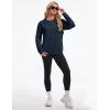 image:imageMAGCOMSEN Womens Sweatshirt Fleece Sherpa Lined Pullover Sweaters Warm Long Sleeve Shirts Crewneck Winter TopsNavy