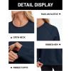 image:imageMAGCOMSEN Womens Sweatshirt Fleece Sherpa Lined Pullover Sweaters Warm Long Sleeve Shirts Crewneck Winter TopsNavy