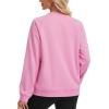 image:imageMAGCOMSEN Womens Sweatshirt Fleece Sherpa Lined Pullover Sweaters Warm Long Sleeve Shirts Crewneck Winter TopsPink