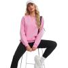 image:imageMAGCOMSEN Womens Sweatshirt Fleece Sherpa Lined Pullover Sweaters Warm Long Sleeve Shirts Crewneck Winter TopsPink