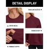 image:imageMAGCOMSEN Womens Sweatshirt Fleece Sherpa Lined Pullover Sweaters Warm Long Sleeve Shirts Crewneck Winter TopsWine Red