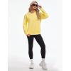 image:imageMAGCOMSEN Womens Sweatshirt Fleece Sherpa Lined Pullover Sweaters Warm Long Sleeve Shirts Crewneck Winter TopsYellow