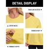 image:imageMAGCOMSEN Womens Sweatshirt Fleece Sherpa Lined Pullover Sweaters Warm Long Sleeve Shirts Crewneck Winter TopsYellow