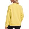 image:imageMAGCOMSEN Womens Sweatshirt Fleece Sherpa Lined Pullover Sweaters Warm Long Sleeve Shirts Crewneck Winter TopsYellow