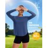 image:imageMAGCOMSEN Womens UPF 50 Sun Shirts Long Sleeve UV Protection Shirt Quick Dry Lightweight Workout Athletic Hiking TopsBluegrey