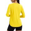 image:imageMAGCOMSEN Womens UPF 50 Sun Shirts Long Sleeve UV Protection Shirt Quick Dry Lightweight Workout Athletic Hiking TopsBright Yellow