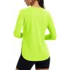 image:imageMAGCOMSEN Womens UPF 50 Sun Shirts Long Sleeve UV Protection Shirt Quick Dry Lightweight Workout Athletic Hiking TopsFluorescent Green