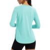 image:imageMAGCOMSEN Womens UPF 50 Sun Shirts Long Sleeve UV Protection Shirt Quick Dry Lightweight Workout Athletic Hiking TopsLight Blue