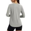 image:imageMAGCOMSEN Womens UPF 50 Sun Shirts Long Sleeve UV Protection Shirt Quick Dry Lightweight Workout Athletic Hiking TopsLightgrey