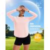 image:imageMAGCOMSEN Womens UPF 50 Sun Shirts Long Sleeve UV Protection Shirt Quick Dry Lightweight Workout Athletic Hiking TopsLightpink