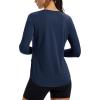image:imageMAGCOMSEN Womens UPF 50 Sun Shirts Long Sleeve UV Protection Shirt Quick Dry Lightweight Workout Athletic Hiking TopsNavy