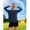 image:imageMAGCOMSEN Womens UPF 50 Sun Shirts Long Sleeve UV Protection Shirt Quick Dry Lightweight Workout Athletic Hiking TopsNavy