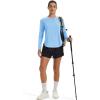 image:imageMAGCOMSEN Womens UPF 50 Sun Shirts Long Sleeve UV Protection Shirt Quick Dry Lightweight Workout Athletic Hiking TopsSkyblue