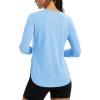 image:imageMAGCOMSEN Womens UPF 50 Sun Shirts Long Sleeve UV Protection Shirt Quick Dry Lightweight Workout Athletic Hiking TopsSkyblue