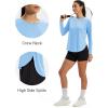 image:imageMAGCOMSEN Womens UPF 50 Sun Shirts Long Sleeve UV Protection Shirt Quick Dry Lightweight Workout Athletic Hiking TopsSkyblue