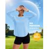 image:imageMAGCOMSEN Womens UPF 50 Sun Shirts Long Sleeve UV Protection Shirt Quick Dry Lightweight Workout Athletic Hiking TopsSkyblue