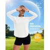 image:imageMAGCOMSEN Womens UPF 50 Sun Shirts Long Sleeve UV Protection Shirt Quick Dry Lightweight Workout Athletic Hiking TopsWhite