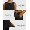 image:imageMAGCOMSEN Womens Workout Tank Tops Athletic Mesh Sleeveless Quick Dry Cooling Moisture Wicking Top for Running Gym YogaBlack