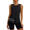 image:imageMAGCOMSEN Womens Workout Tank Tops Athletic Mesh Sleeveless Quick Dry Cooling Moisture Wicking Top for Running Gym YogaBlack