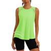 image:imageMAGCOMSEN Womens Workout Tank Tops Athletic Mesh Sleeveless Quick Dry Cooling Moisture Wicking Top for Running Gym YogaBrightgreen