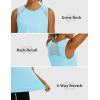 image:imageMAGCOMSEN Womens Workout Tank Tops Athletic Mesh Sleeveless Quick Dry Cooling Moisture Wicking Top for Running Gym YogaLight Blue