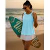 image:imageMAGCOMSEN Womens Workout Tank Tops Athletic Mesh Sleeveless Quick Dry Cooling Moisture Wicking Top for Running Gym YogaLight Blue