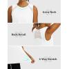 image:imageMAGCOMSEN Womens Workout Tank Tops Athletic Mesh Sleeveless Quick Dry Cooling Moisture Wicking Top for Running Gym YogaWhite