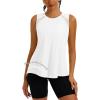 image:imageMAGCOMSEN Womens Workout Tank Tops Athletic Mesh Sleeveless Quick Dry Cooling Moisture Wicking Top for Running Gym YogaWhite
