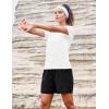 image:imageMAGCOMSEN Womens Workout Tops Short Sleeve Shirts UPF 50 Quick Dry Athletic Sun Protection Rash Guard for Women01white