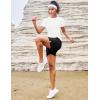 image:imageMAGCOMSEN Womens Workout Tops Short Sleeve Shirts UPF 50 Quick Dry Athletic Sun Protection Rash Guard for Women01white