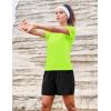 image:imageMAGCOMSEN Womens Workout Tops Short Sleeve Shirts UPF 50 Quick Dry Athletic Sun Protection Rash Guard for Women02fluorescent Green
