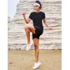 image:imageMAGCOMSEN Womens Workout Tops Short Sleeve Shirts UPF 50 Quick Dry Athletic Sun Protection Rash Guard for Women03black