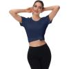 image:imageMAGCOMSEN Womens Workout Tops Short Sleeve Shirts UPF 50 Quick Dry Athletic Sun Protection Rash Guard for Women04navy