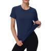 image:imageMAGCOMSEN Womens Workout Tops Short Sleeve Shirts UPF 50 Quick Dry Athletic Sun Protection Rash Guard for Women04navy