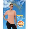 image:imageMAGCOMSEN Womens Workout Tops Short Sleeve Shirts UPF 50 Quick Dry Athletic Sun Protection Rash Guard for WomenApricot