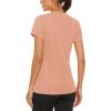 image:imageMAGCOMSEN Womens Workout Tops Short Sleeve Shirts UPF 50 Quick Dry Athletic Sun Protection Rash Guard for WomenApricot
