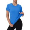 image:imageMAGCOMSEN Womens Workout Tops Short Sleeve Shirts UPF 50 Quick Dry Athletic Sun Protection Rash Guard for WomenAzure