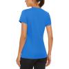 image:imageMAGCOMSEN Womens Workout Tops Short Sleeve Shirts UPF 50 Quick Dry Athletic Sun Protection Rash Guard for WomenAzure